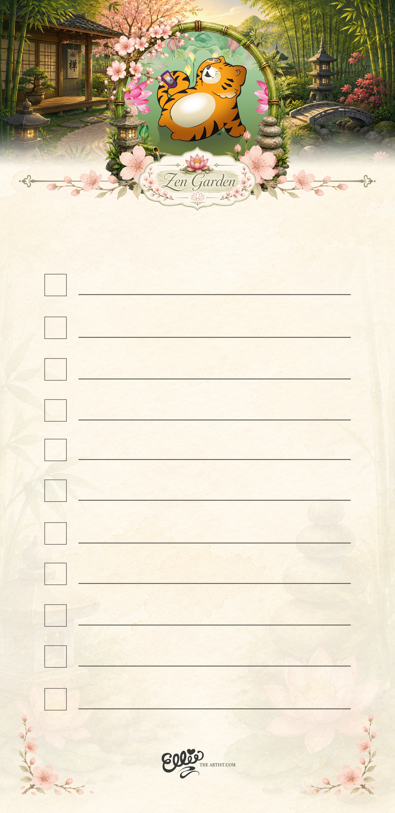 Insta Tiger magnetic notepad from the Zen Garden Collection