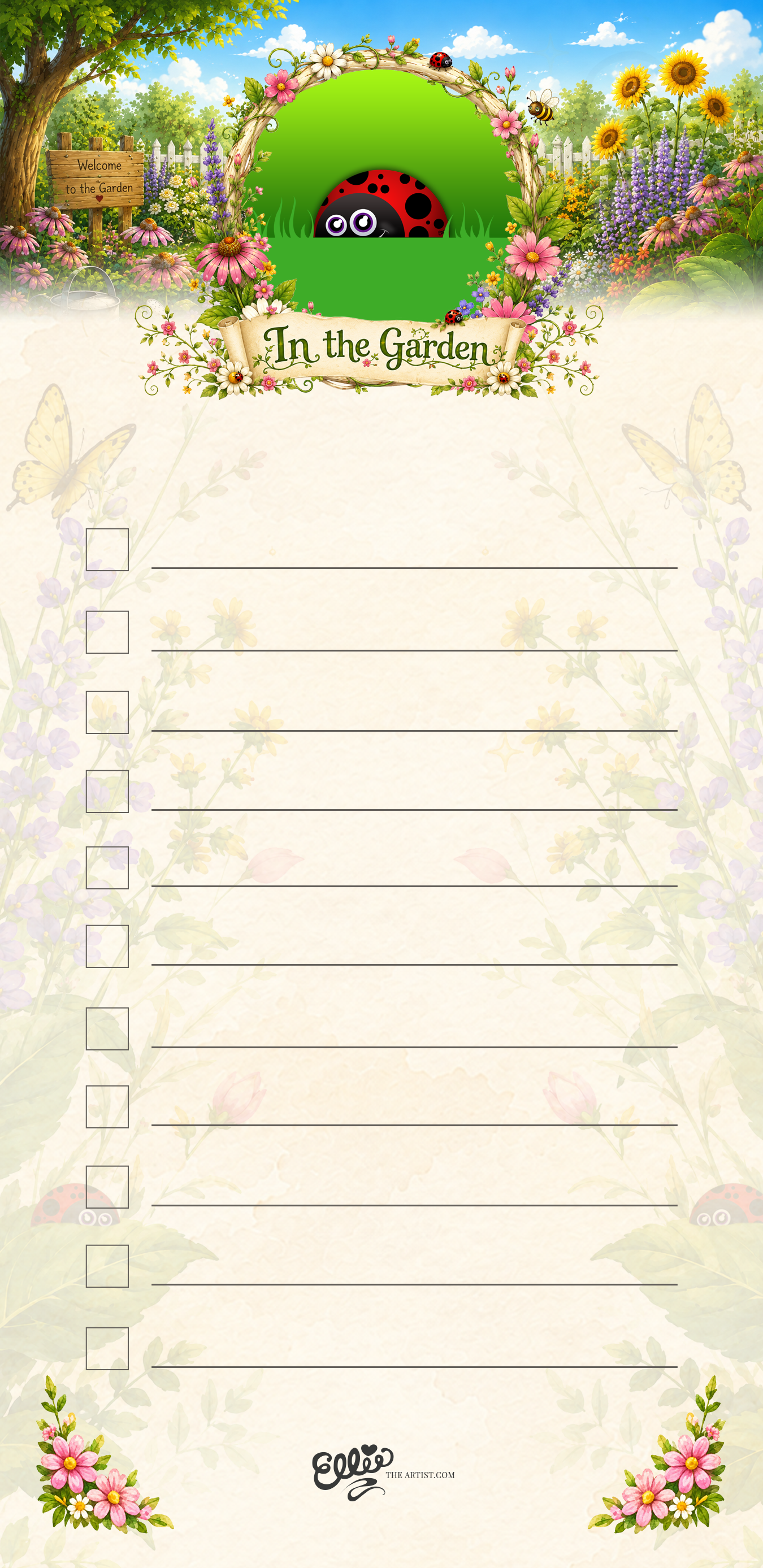 Ladybugs are Good Luck magnetic notepad from the In the Garden Collection