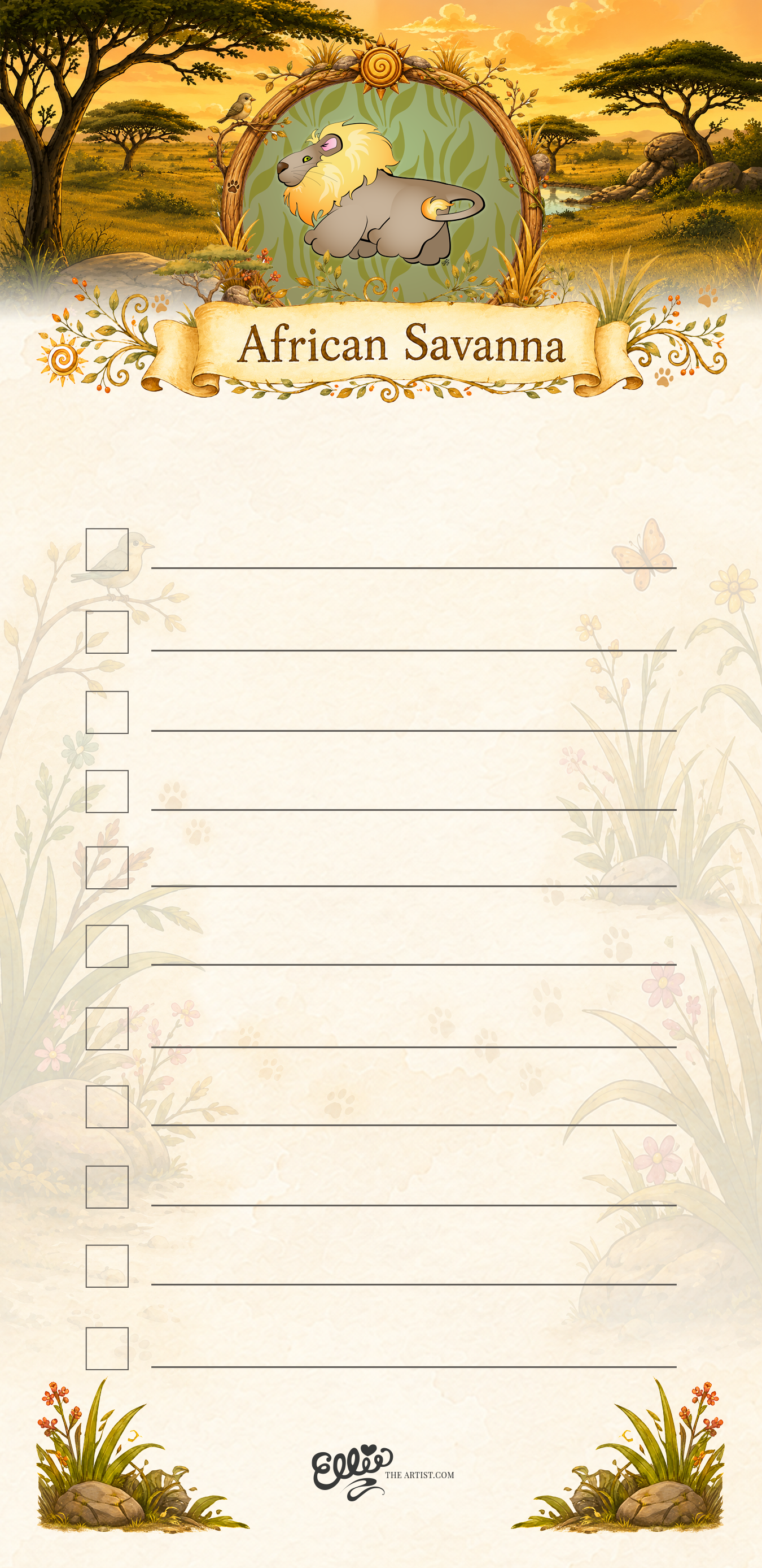 Mr. Lion Wasn't Expecting You magnetic notepad from the African Savanna Collection