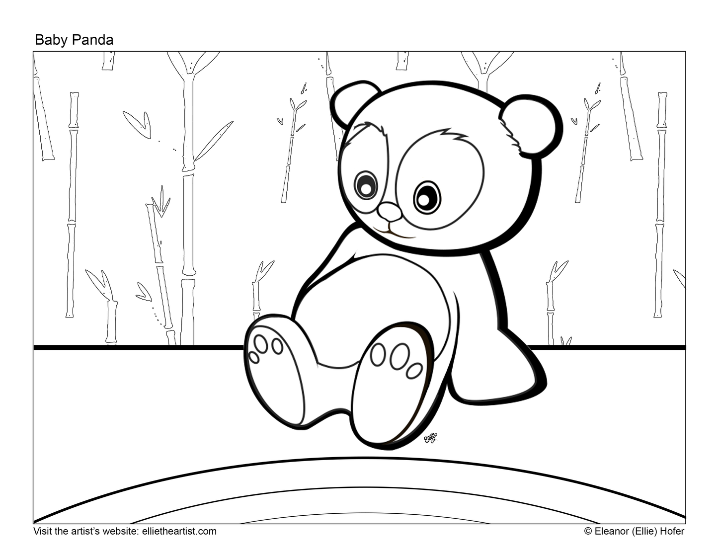 FREE Baby Panda Coloring Page (Digital Download)