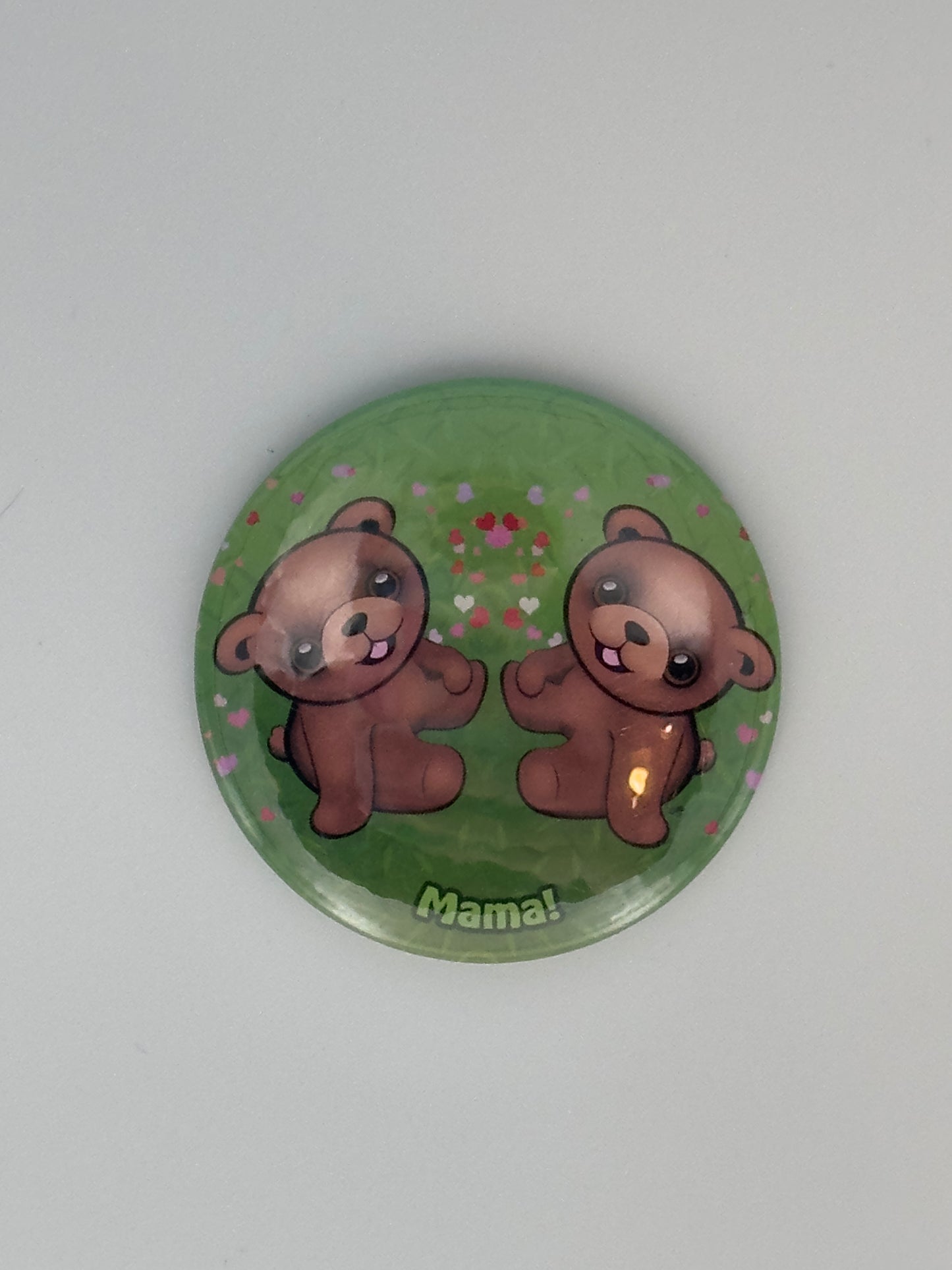 Baby Bears Round Refrigerator Magnet | Cute Cartoon Character Magnet | 2.25 Inch Fridge Magnet