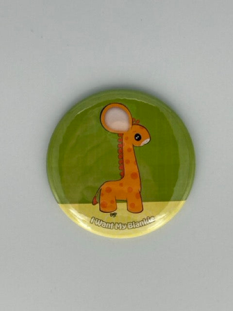 Baby Giraffe Round Refrigerator Magnet | Cute Cartoon Character Magnet | 2.25 Inch Fridge Magnet