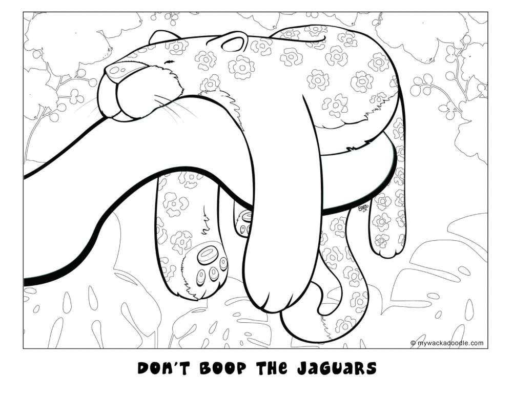 FREE Jaguar Coloring Page (Digital Download)