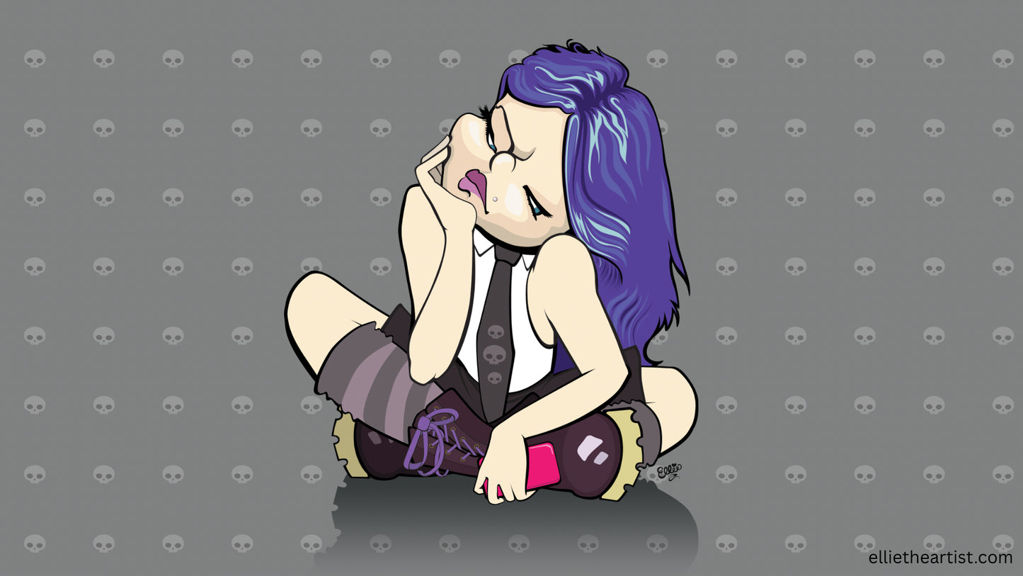FREE Goth Girl Desktop Wallpaper (Digital Download)