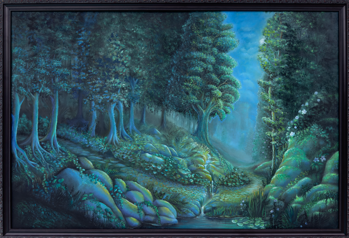 ORIGINAL PAINTING: 'Into the Woods at Twilight' Fine Art Painting