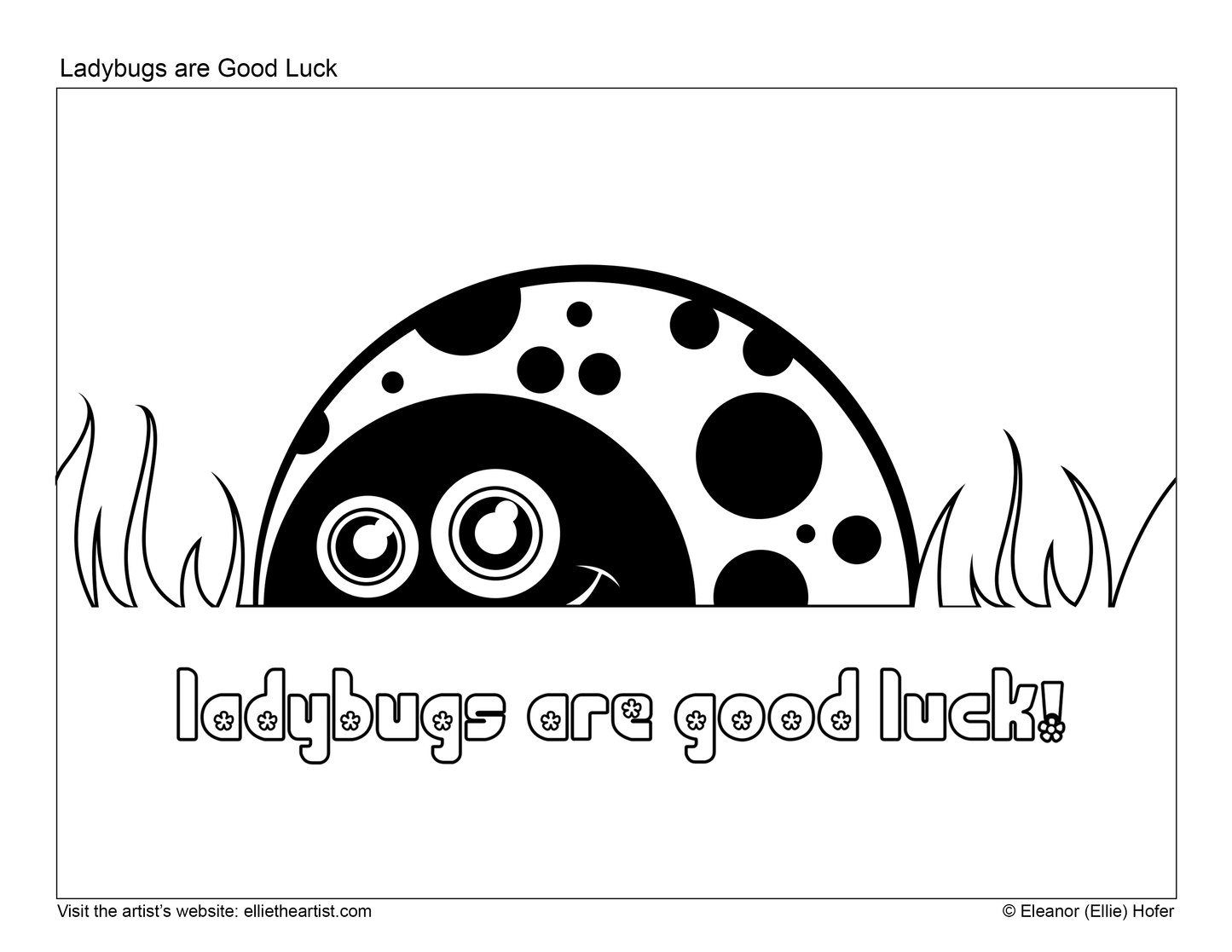 FREE Ladybugs are Good Luck Coloring Page (Digital Download)