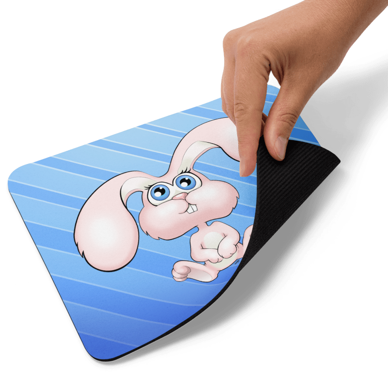Pink Fluffy Bunny | Mousepad | Fluffy Bunnies Collection