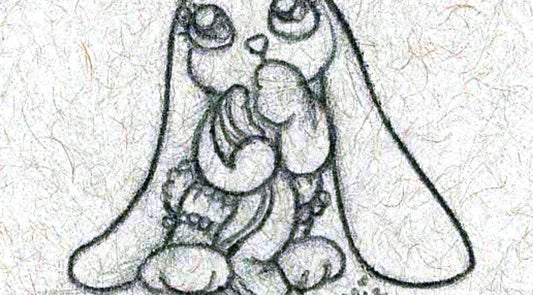 Baby Girl Bunny Sketch