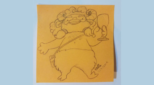 Dionysus Drawing – Greek God of Wine | Greek Mythology Art, Cartoon Style