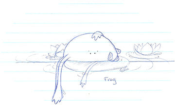 Sketch of a Frog on a Lilypad