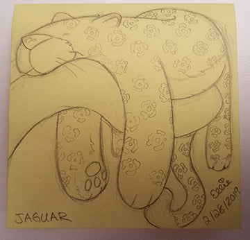 Sketch of a Jaguar in the Jungle