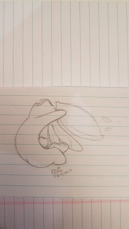 Sketch of a Bunny Pillow Fight