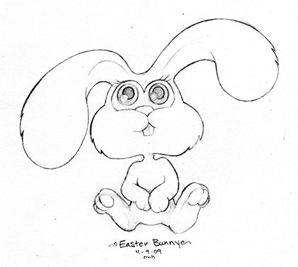 Sketch of the Easter Bunny