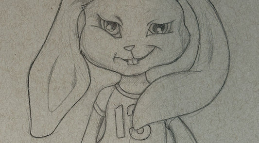 Preteen Boy  Bunny Sketch