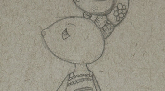 Preteen Girl Bunny Sketch