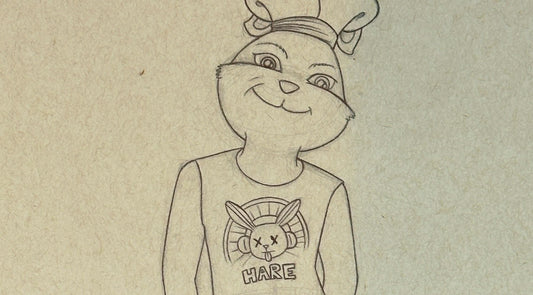 Teen Boy Bunny Sketch