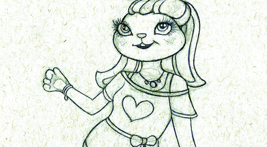 Teen Girl Bunny Sketch