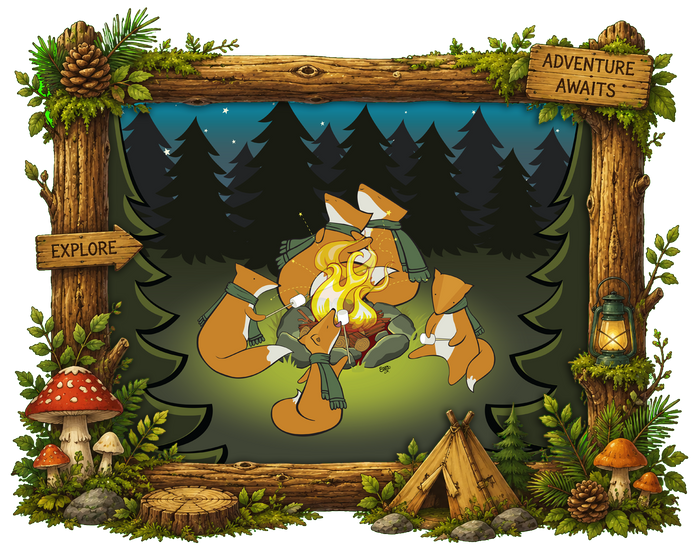 Fox Family Camping Trip