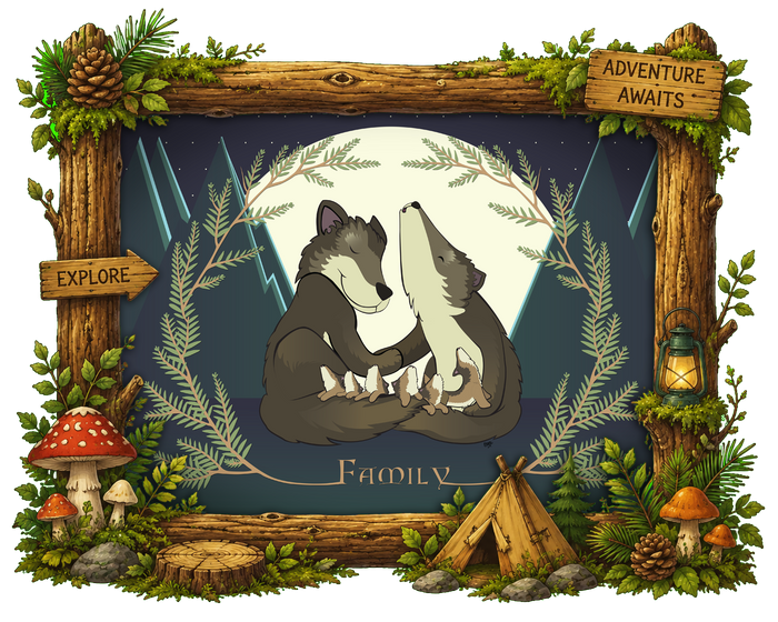 Wolf Family and the First Awoo