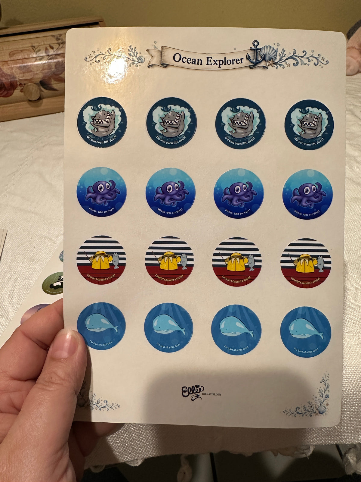 Ocean Explorer Cartoon Sticker Sheet