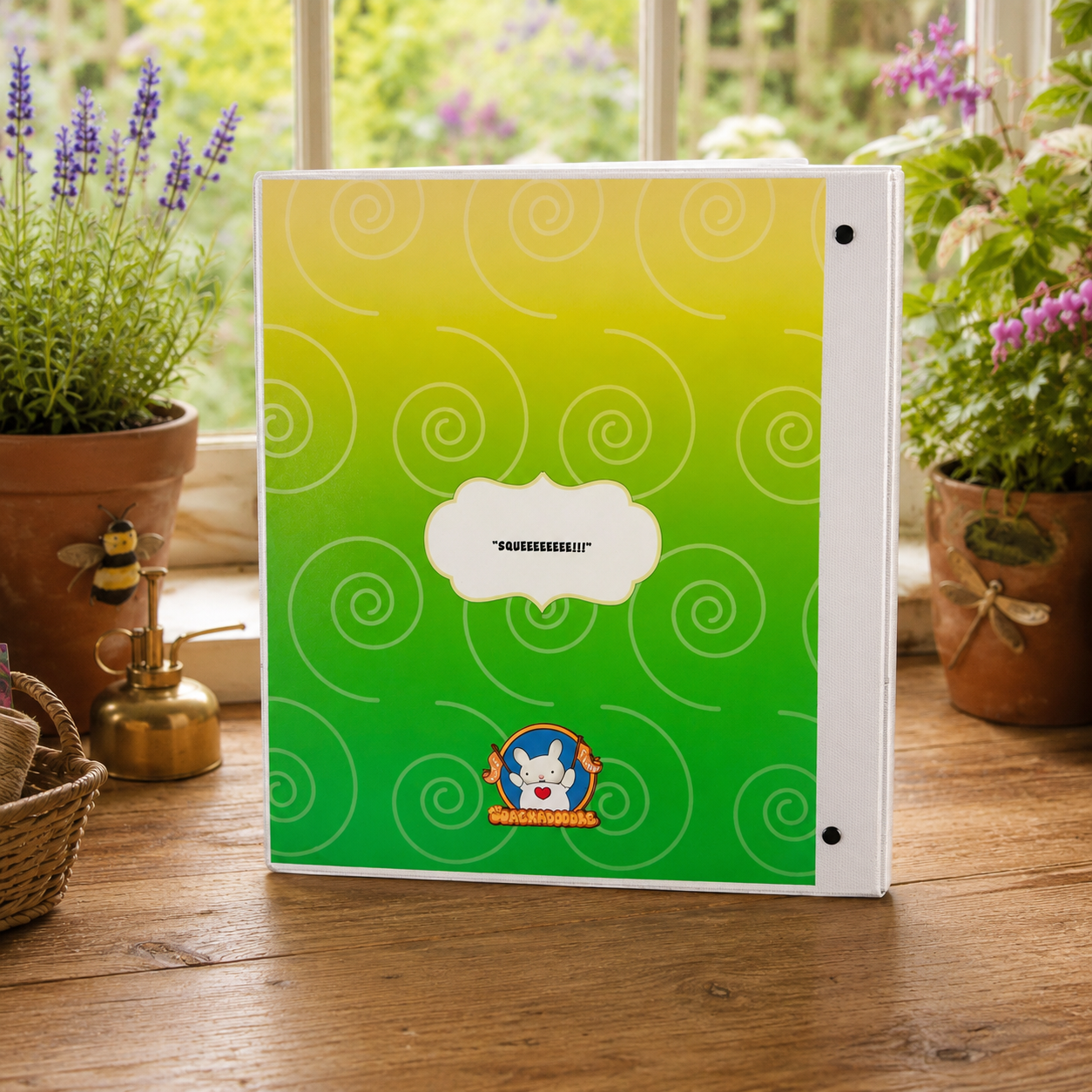Joyful Butterfly 3-Ring Binder – Cute Garden Bug School Binder