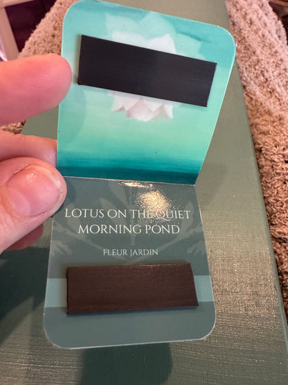 MAGNETIC BOOKMARK: 'Lotus on the Quiet Morning Pond' Fine Art Painting