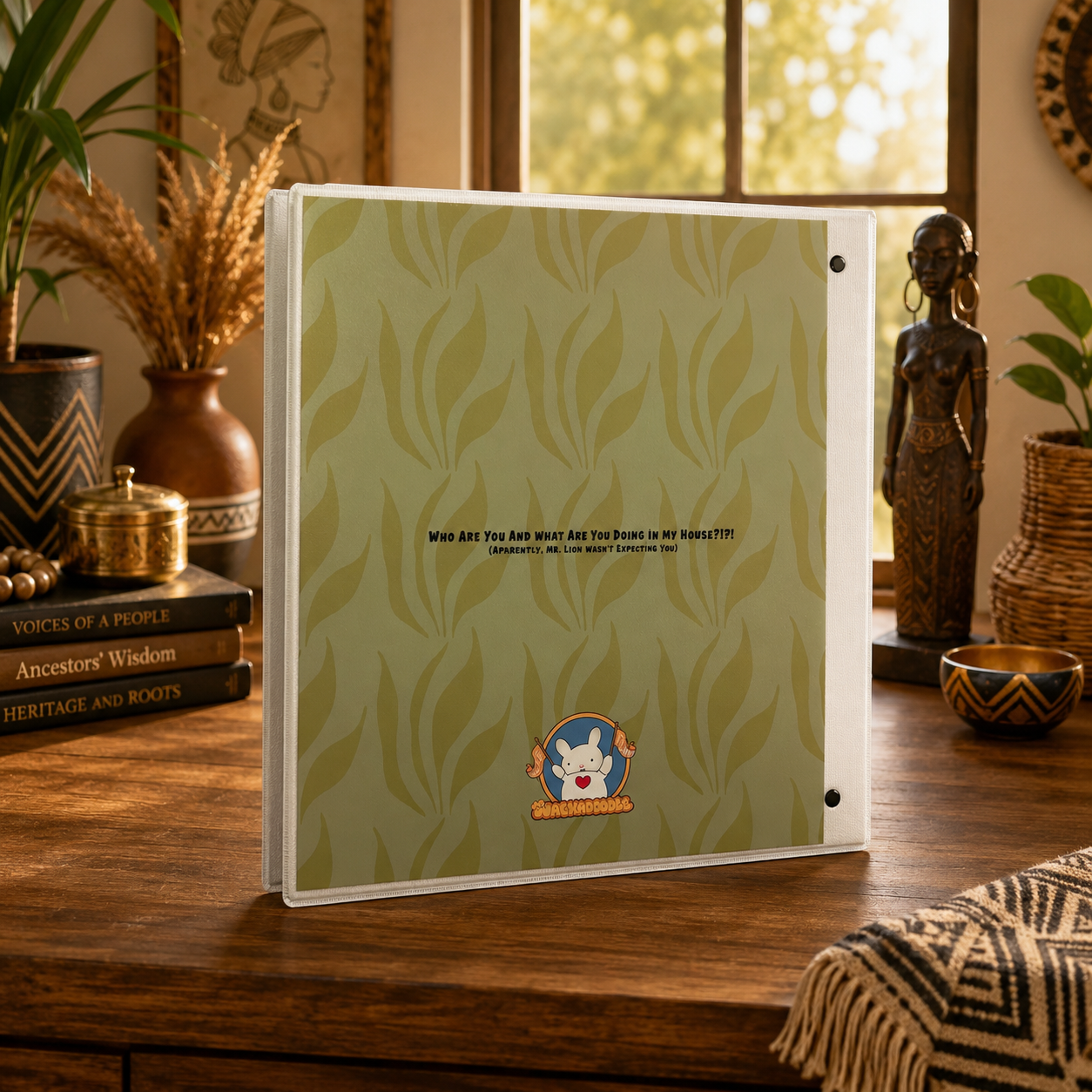 Mr. Lion Wasn’t Expecting You 3-Ring Binder – Cute Safari Animal Cartoon School Binder