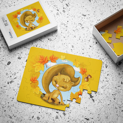 AUTUMN SQUIRREL Cartoon Kids Puzzle (30 Piece) - Fun Learning Activity Gift for Kids