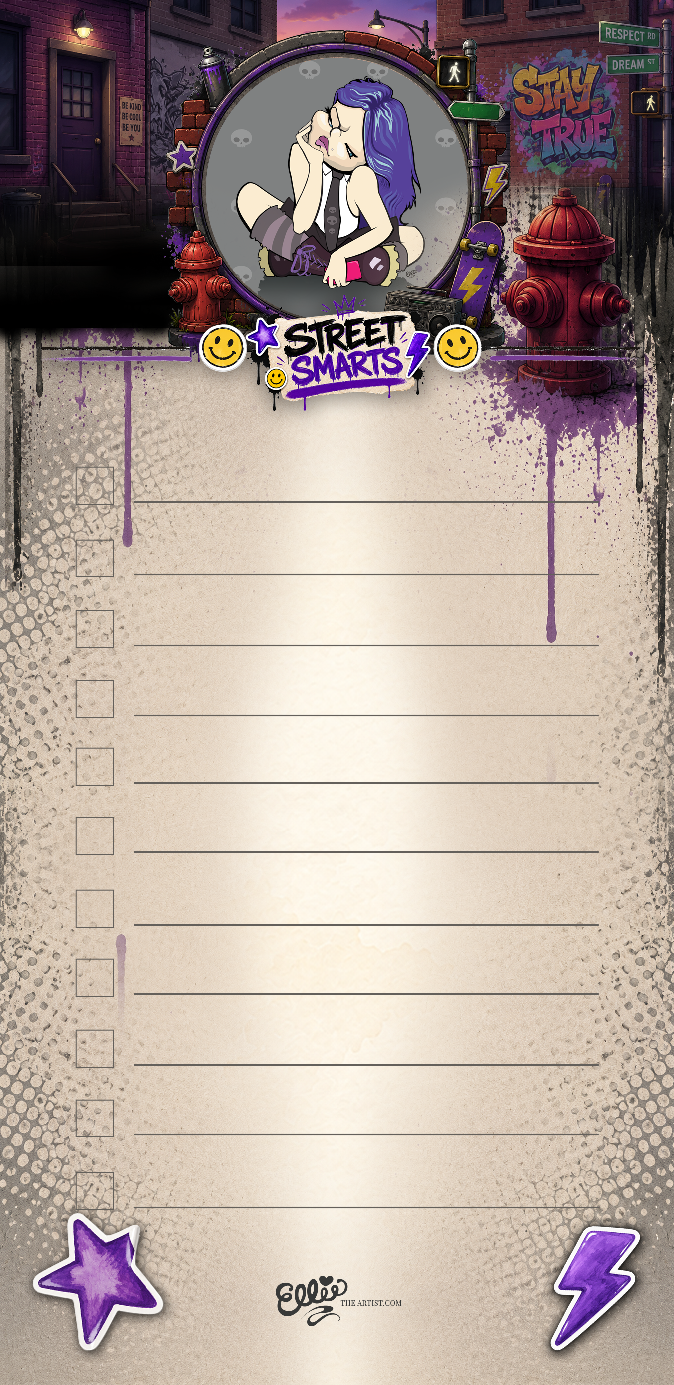 Goth Girl magnetic notepad from the Street Smarts Collection