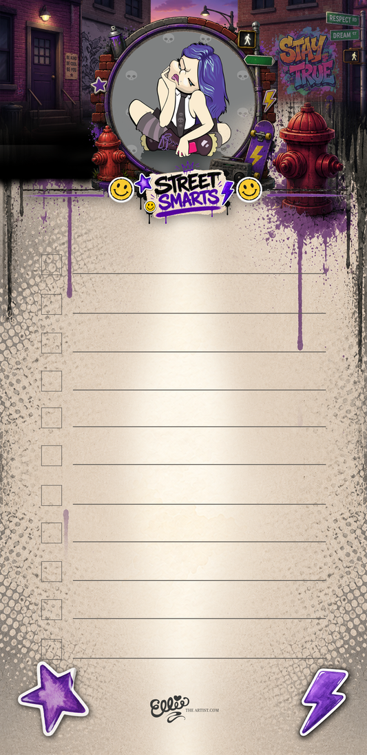 Goth Girl magnetic notepad from the Street Smarts Collection