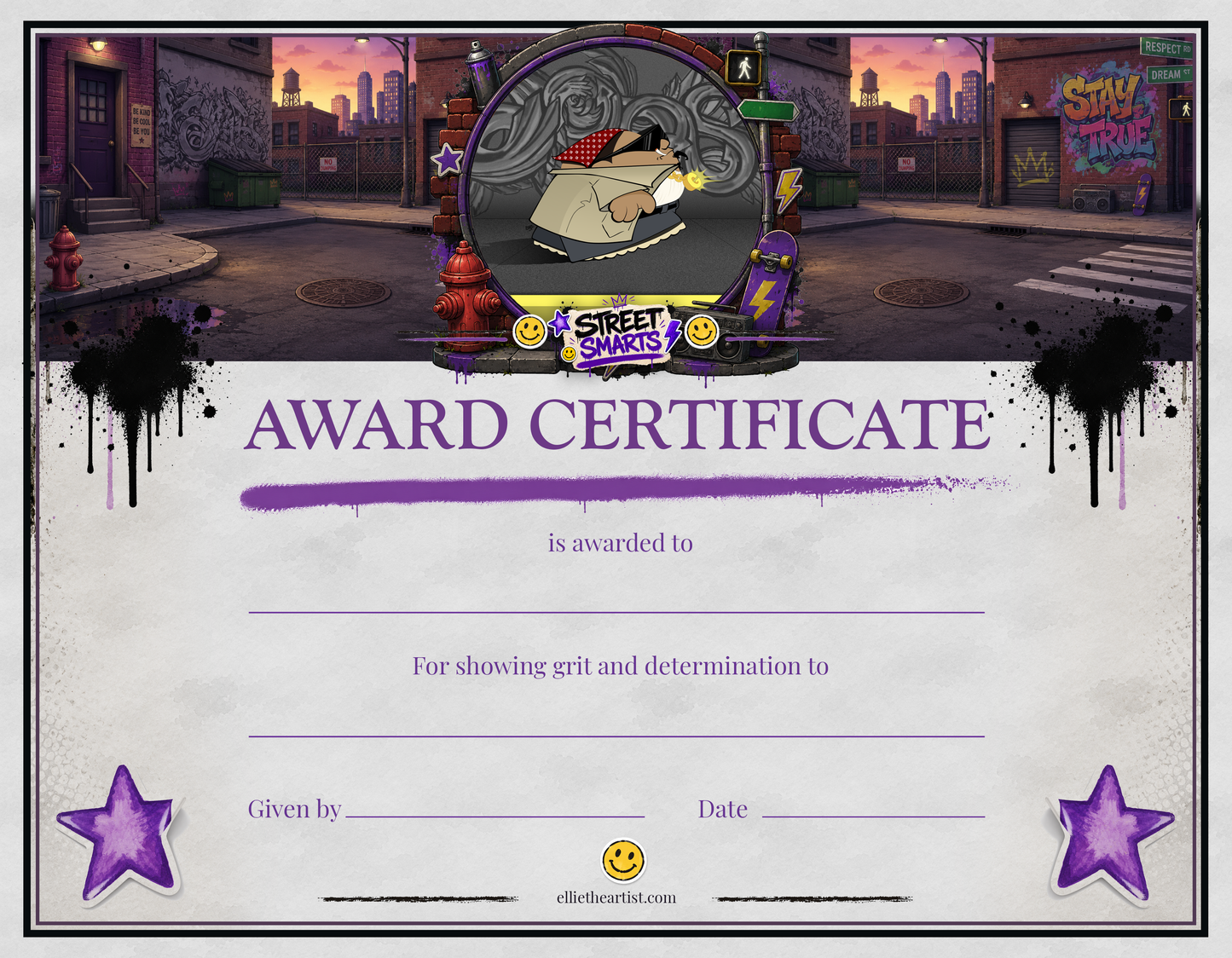 Street Smarts Reward Certificate Pad | Kids Award Certificates