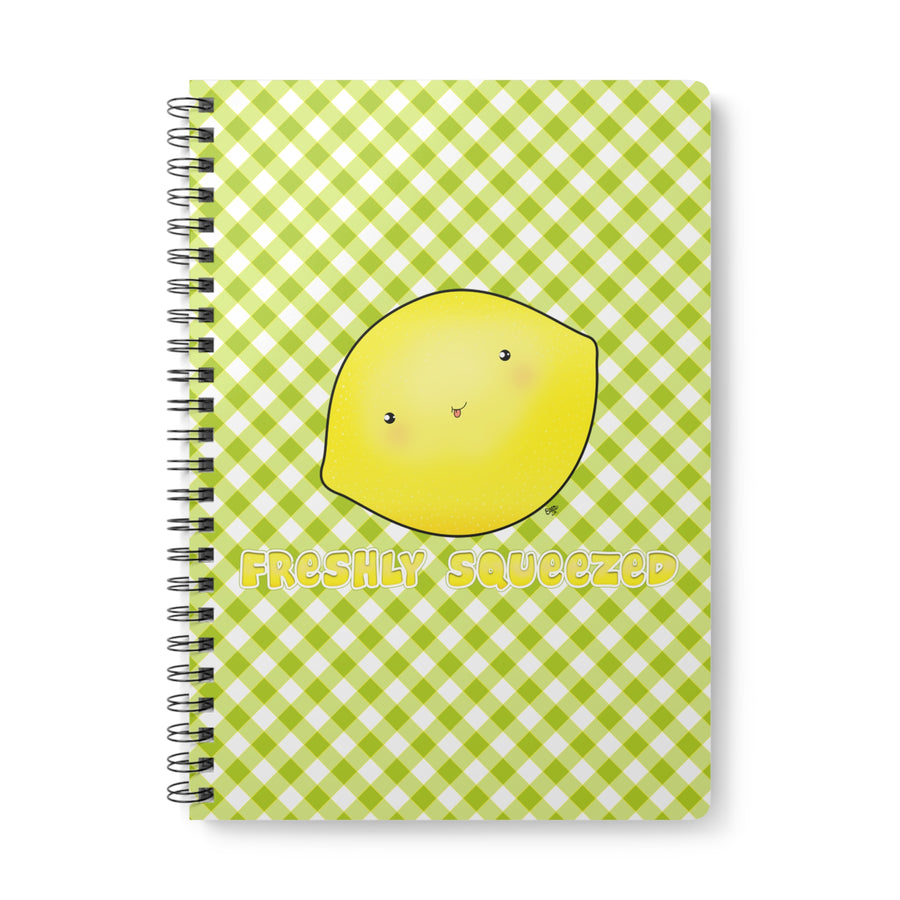CUTE LEMON Cartoon Notebook – 150 Lined Pages A5 Wirobound Softcover
