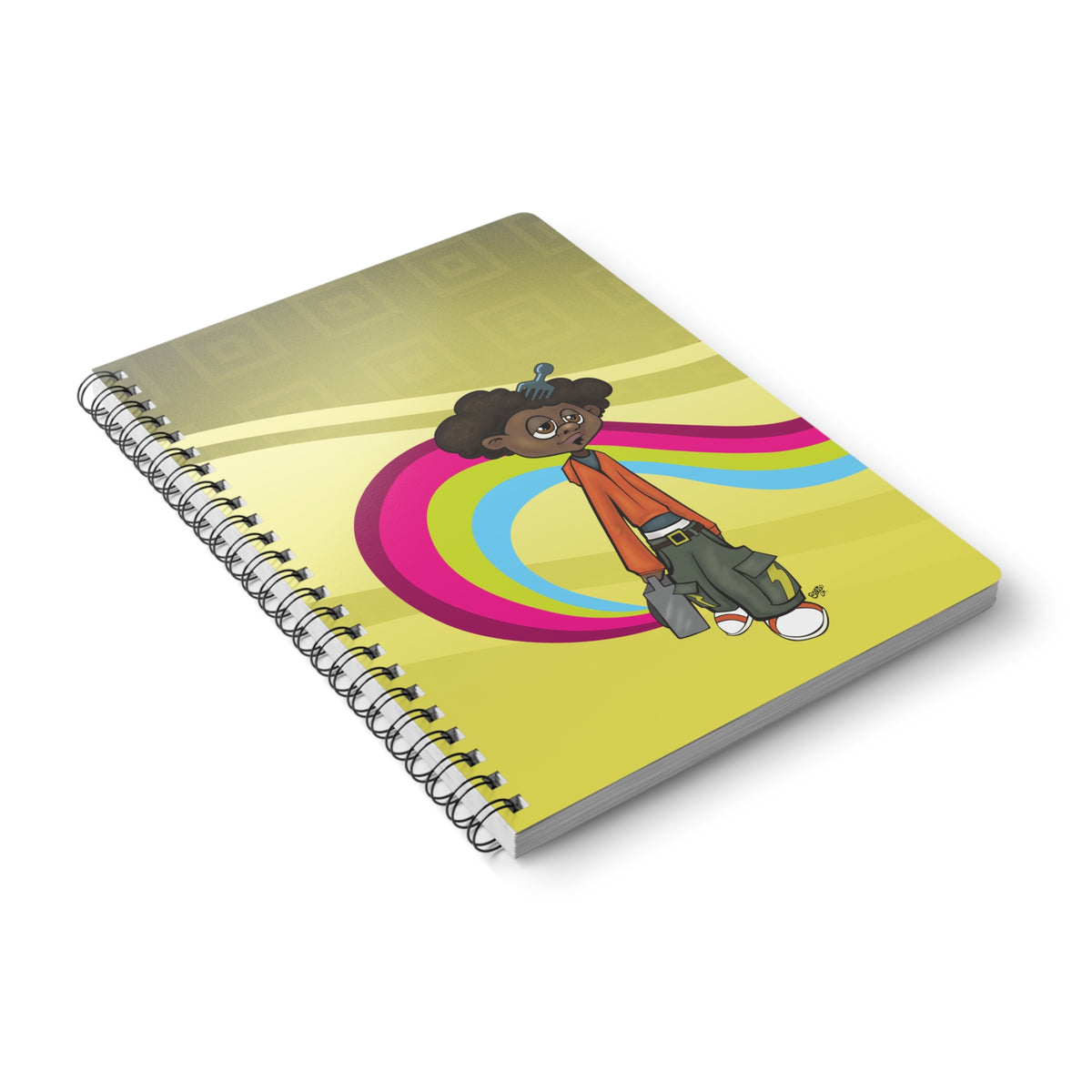 HIP HOP VIBE MASTER Cartoon Notebook – 150 lined pages A5 Wirobound Softcover