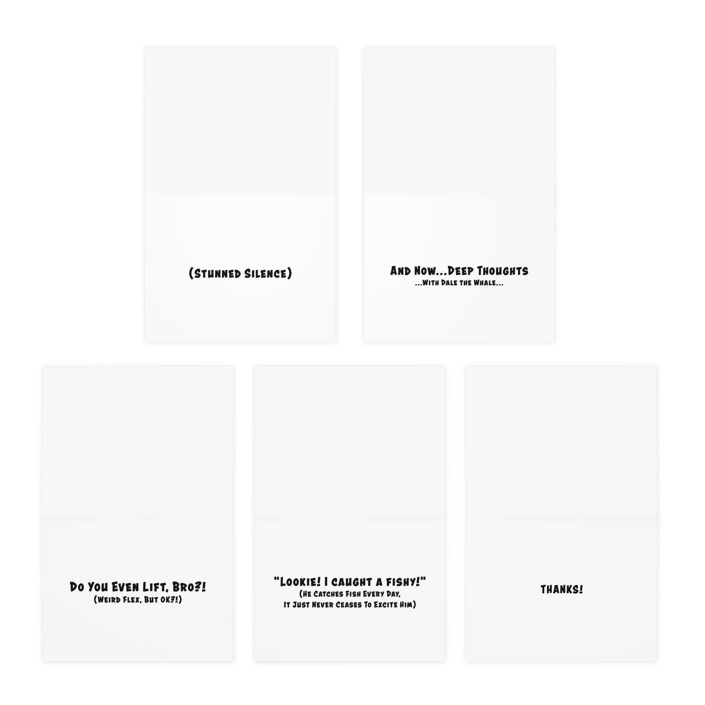 Ocean Explorer Cartoon Art Greeting Cards - Set of 5
