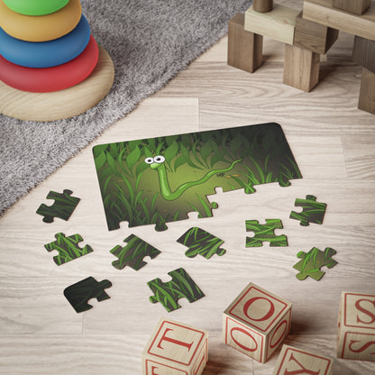 SAM THE SLITHERY SNAKE Cartoon Kids Puzzle (30 Piece) - Fun Learning Activity Gift for Kids