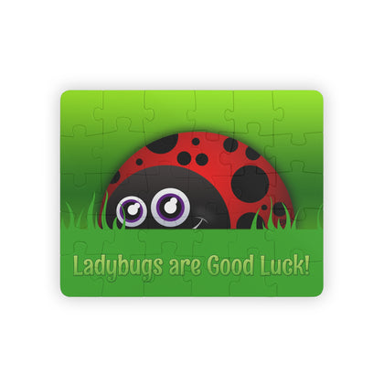 LADYBUGS ARE GOOD LUCK Cartoon Kids Puzzle (30 Piece) - Fun Learning Activity Gift for Kids