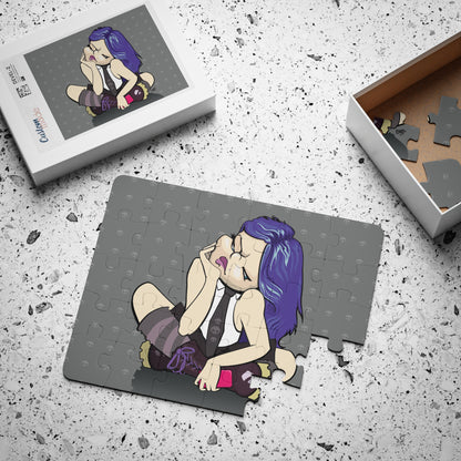 GOTH GIRL Cartoon Kids Puzzle (30 Piece) - Fun Learning Activity Gift for Kids