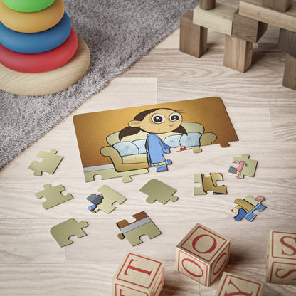 COFFEE MONSTER Cartoon Kids Puzzle (30 Piece) - Fun Learning Activity Gift for Kids