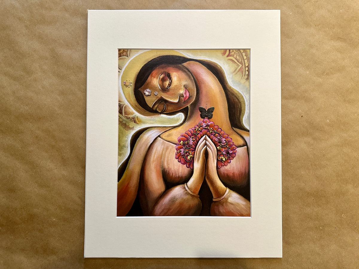 Butterfly Madonna Print with Matte