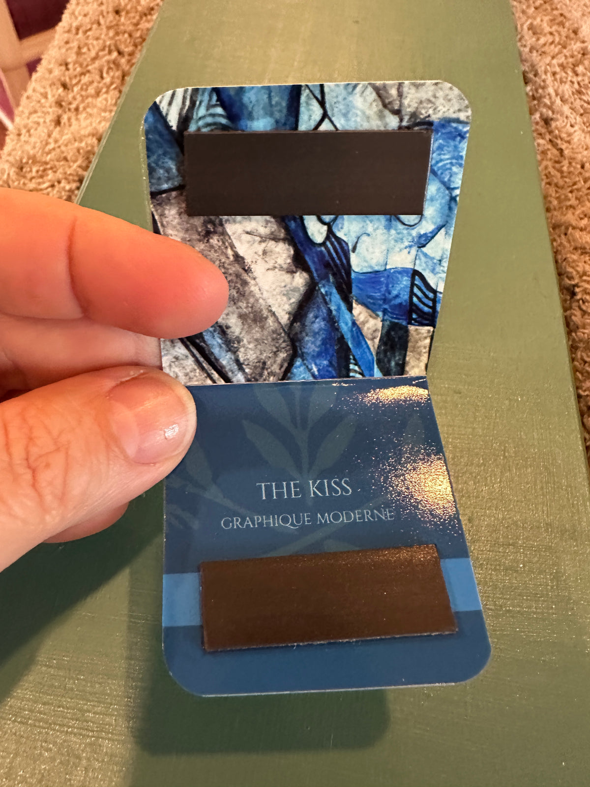 MAGNETIC BOOKMARK: 'The Kiss' Fine Art Painting