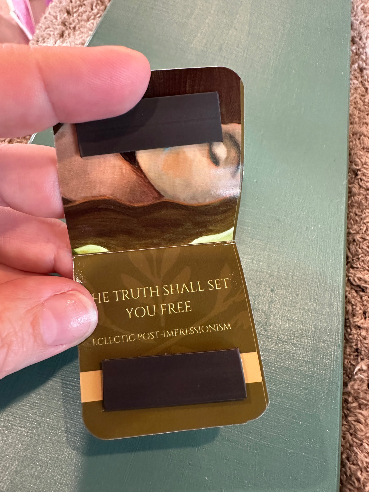 MAGNETIC BOOKMARK: 'The Truth Shall Set You Free' Fine Art Painting