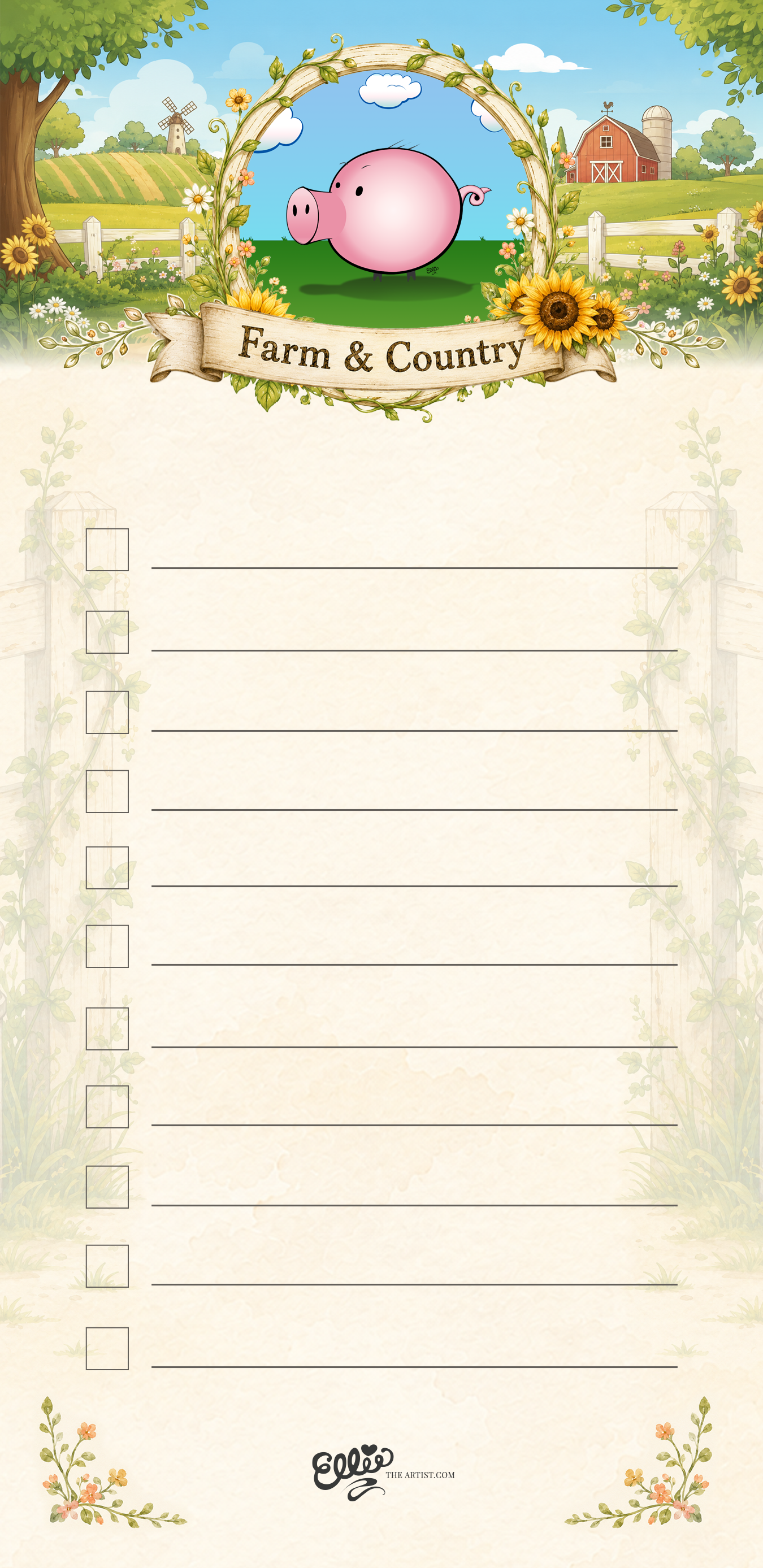Moogy the Pig magnetic notepad from the Farm and Country Collection