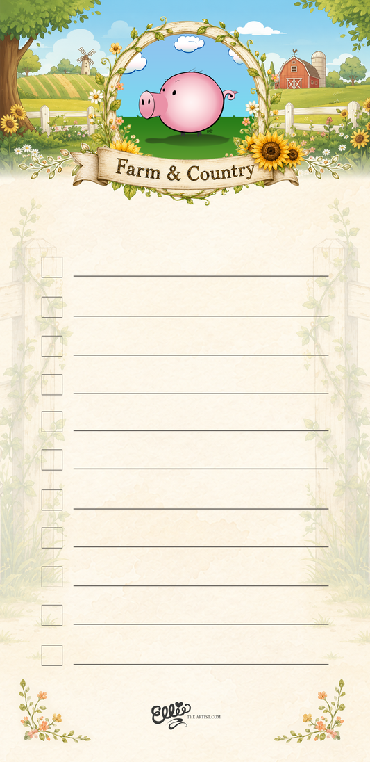 Moogy the Pig magnetic notepad from the Farm and Country Collection
