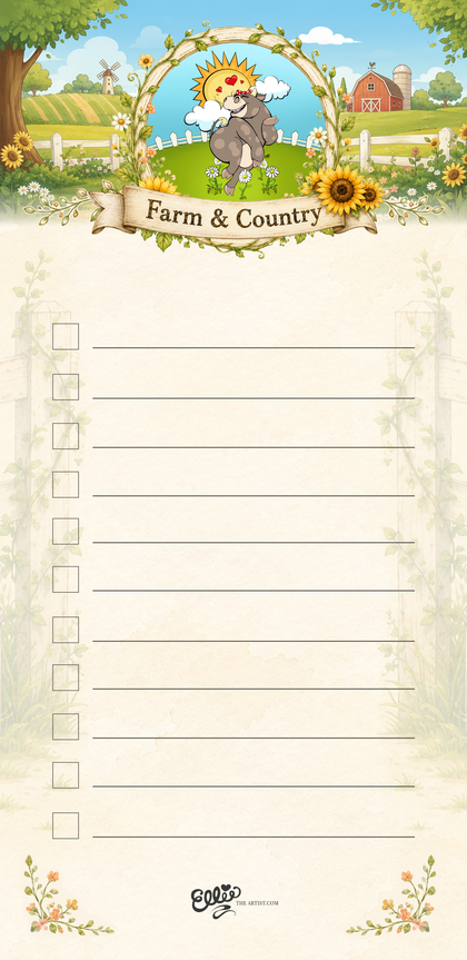 Dancing Cow magnetic notepad from the Farm and Country Collection