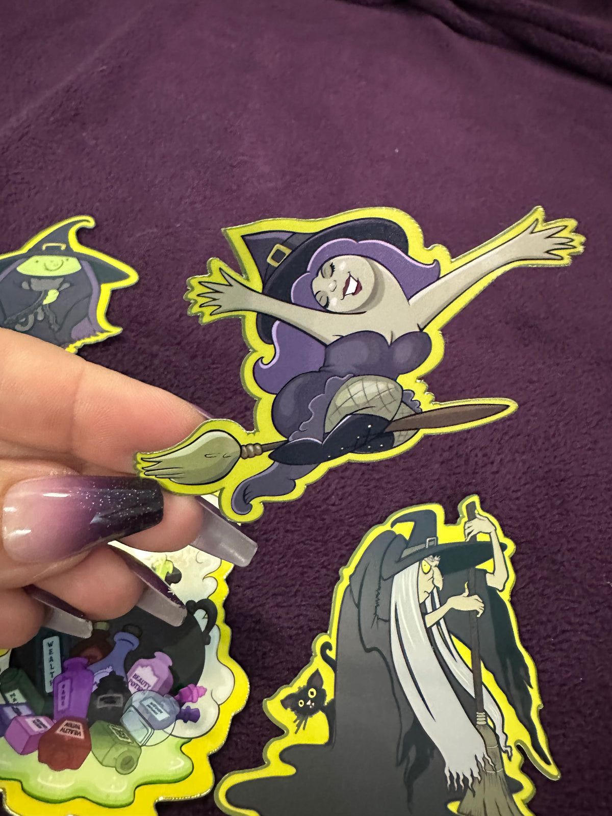 STICKER PACK: Witches Potion Shop, Witches and Cauldron | 4-Pack