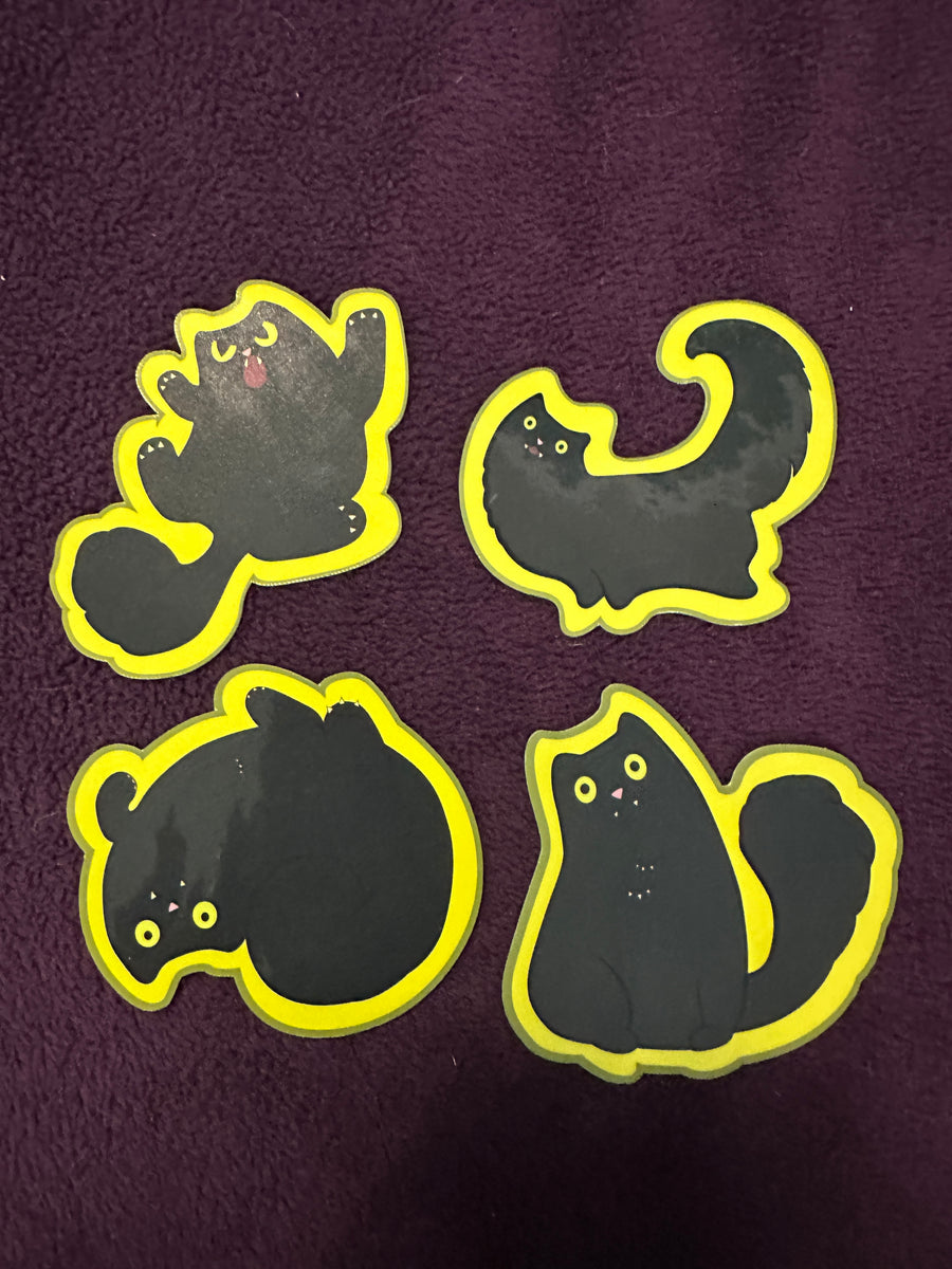 STICKER PACK: Witches Potion Shop, Black Cats | 4-Pack