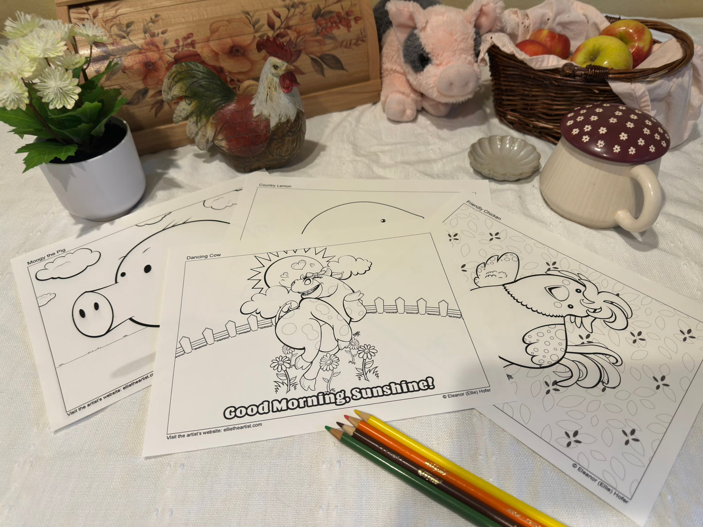 FREE Dancing Cow Coloring Page (Digital Download)