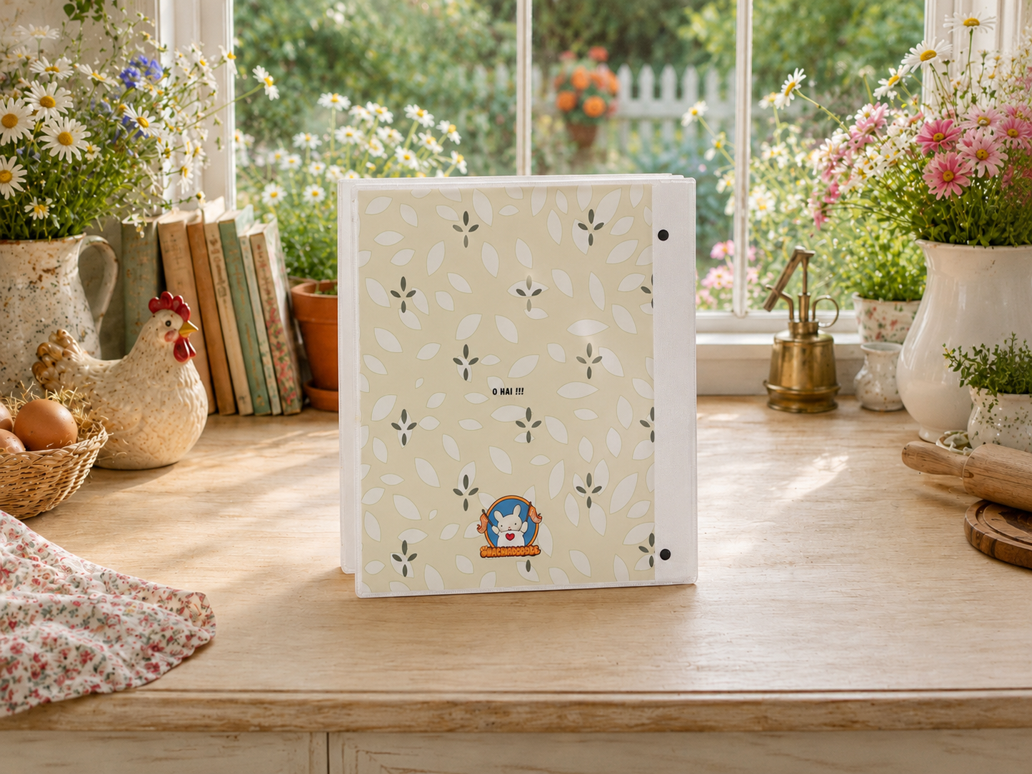 Friendly Chicken 3-Ring Binder – Cute Farmhouse School Binder