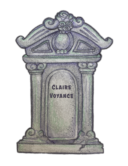 STICKER PACK: Haunted Graveyard Ghosts and Tombstones of Claire Voyance and Ima Rottin | 4-Pack