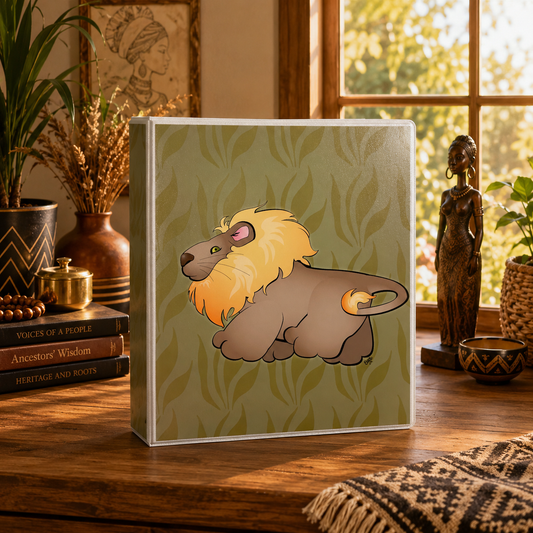 Mr. Lion Wasn’t Expecting You 3-Ring Binder – Cute Safari Animal Cartoon School Binder